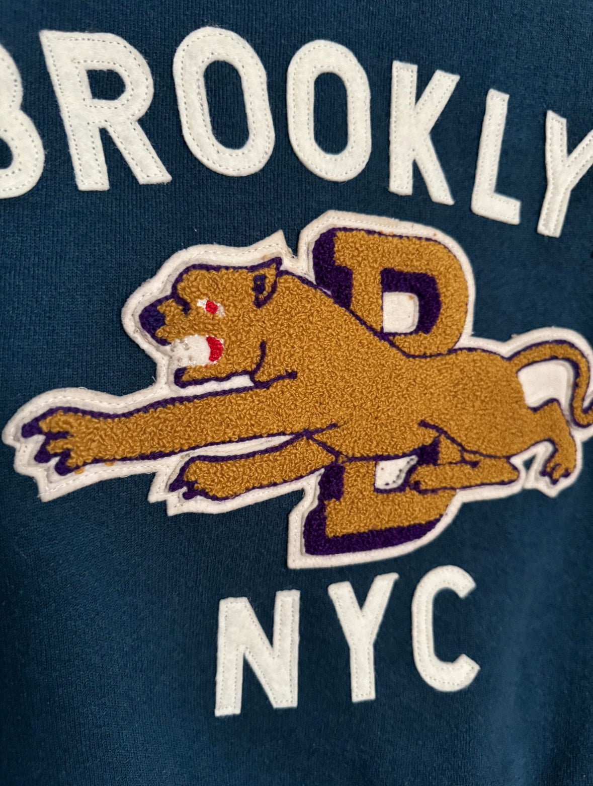 BROOKLYN NYC Varsity Panther Patch Crew