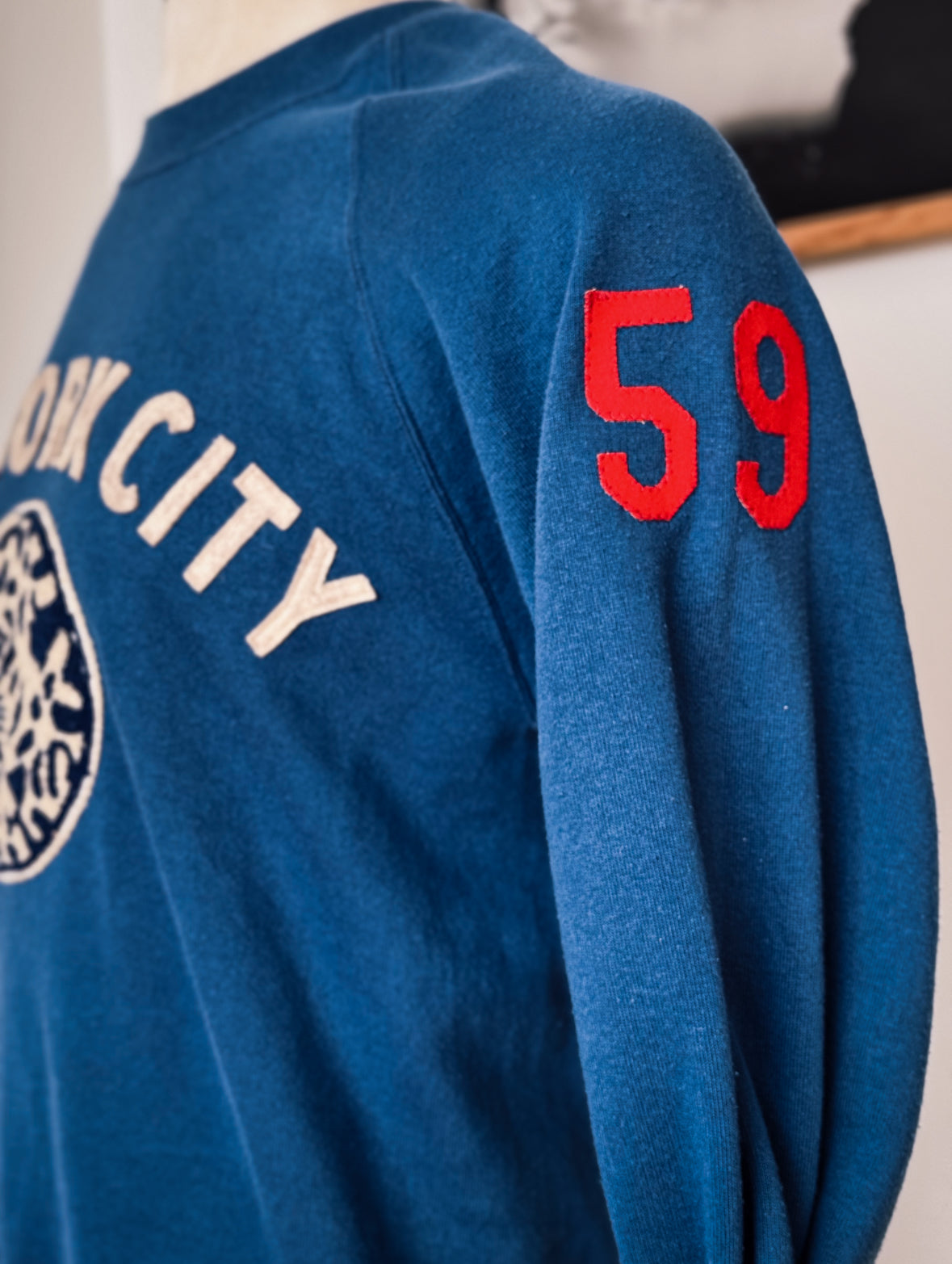 NEW YORK CITY Varsity Leopard Patch Crew - Y023