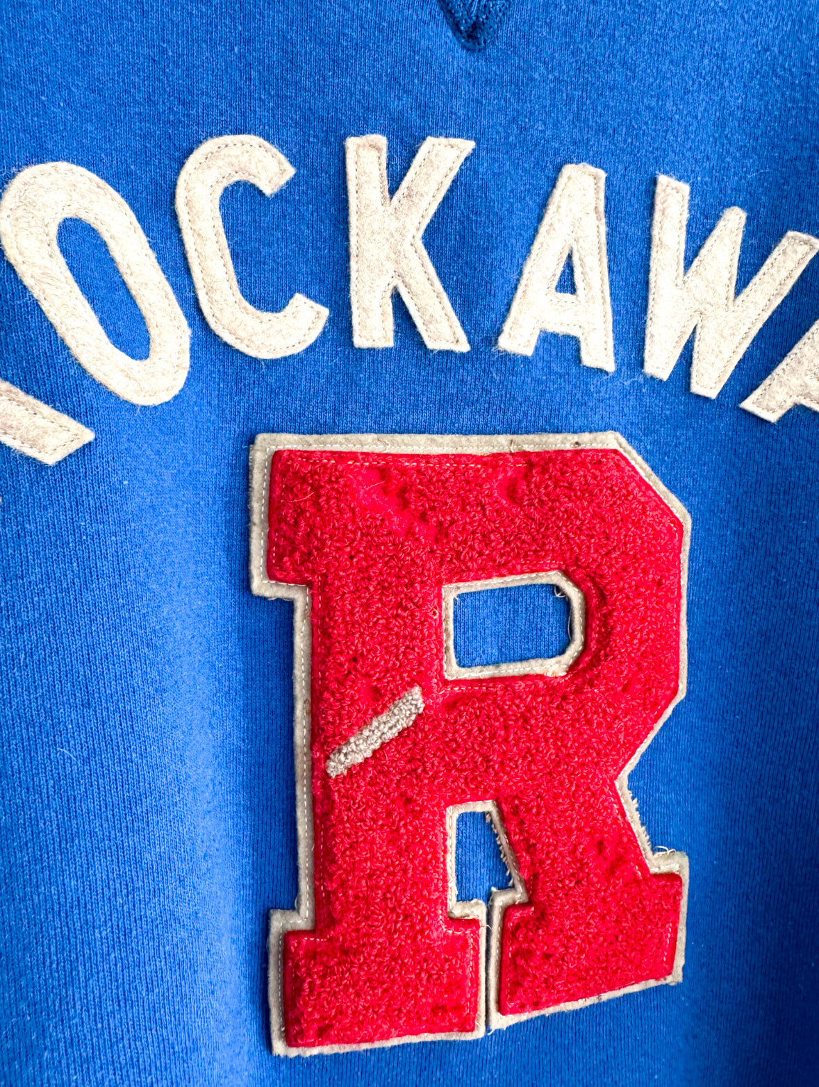 ROCKAWAY Crew + Vintage Varsity Patch -  B031